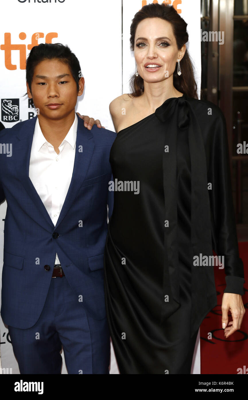 Toronto, Kanada. 11th Sep, 2017. Pax Thien Jolie-Pitt and Angelina Jolie attending the 'First They Killed My Father: A Daughter of Cambodia Remembers' premiere during the 42nd Toronto International Film Festival at Princess of Wales Theatre on September 11, 2017 in Toronto, Canada | Verwendung weltweit/picture alliance Credit: dpa/Alamy Live News Stock Photo