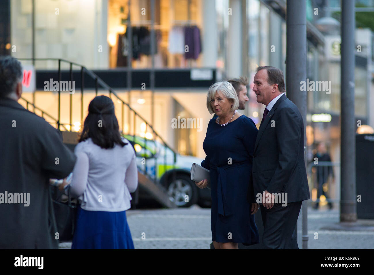 Stockholm, Sweden, 12th September, 2017. Opening of the Riksdag. Tonights concert at Stockholm Concert Hall, due to the opening of the Riksdag. PM Stefan Lofven (S) and his wife Ulla Lofven arrives.Credit: Barbro Bergfeldt/Alamy Live News Stock Photo