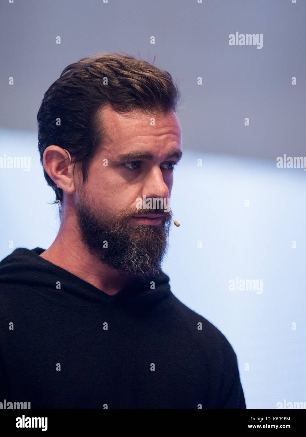 Cologne, Germany. 13th Sep, 2017. Jack Dorsey, CEO of Twitter is pictured  at the digital fair dmexco in Cologne, Germany, 13 September 2017. Photo:  Rolf Vennenbernd/dpa/Alamy Live News Stock Photo - Alamy