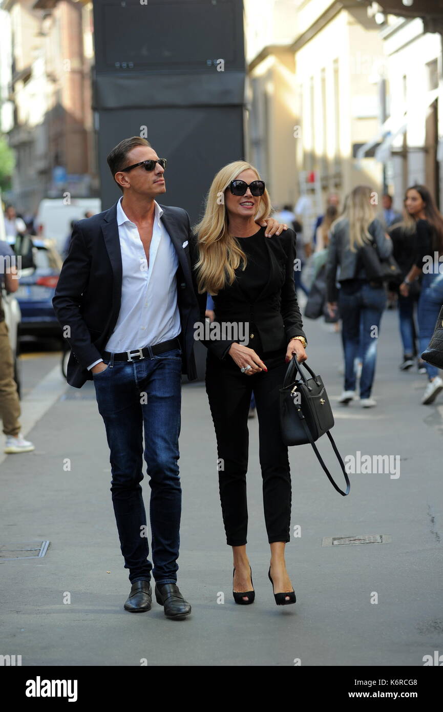 Milan, Federica Panicucci and Marco Bacini lunch and shopping with Ferrari Federica  Panicucci and boyfriend Marco Bacini are now no longer hiding their  relationship. They arrive in the center and go to