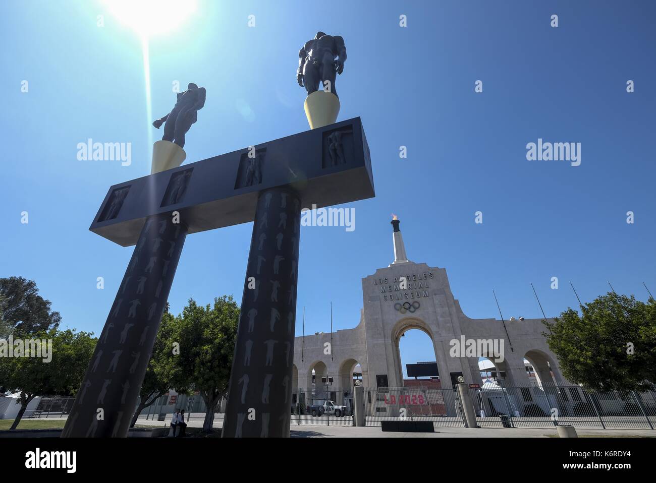 Coliseum Cauldron Los Angeles, California, USA. 13th Sep, 2017. The blazing Olympic ...