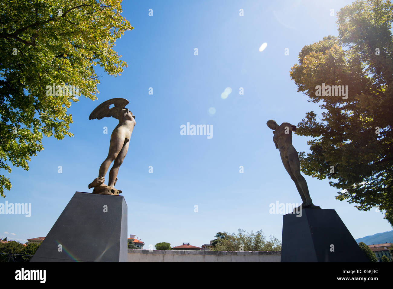 Italy tuscany lucca bronze statue hires stock photography and images