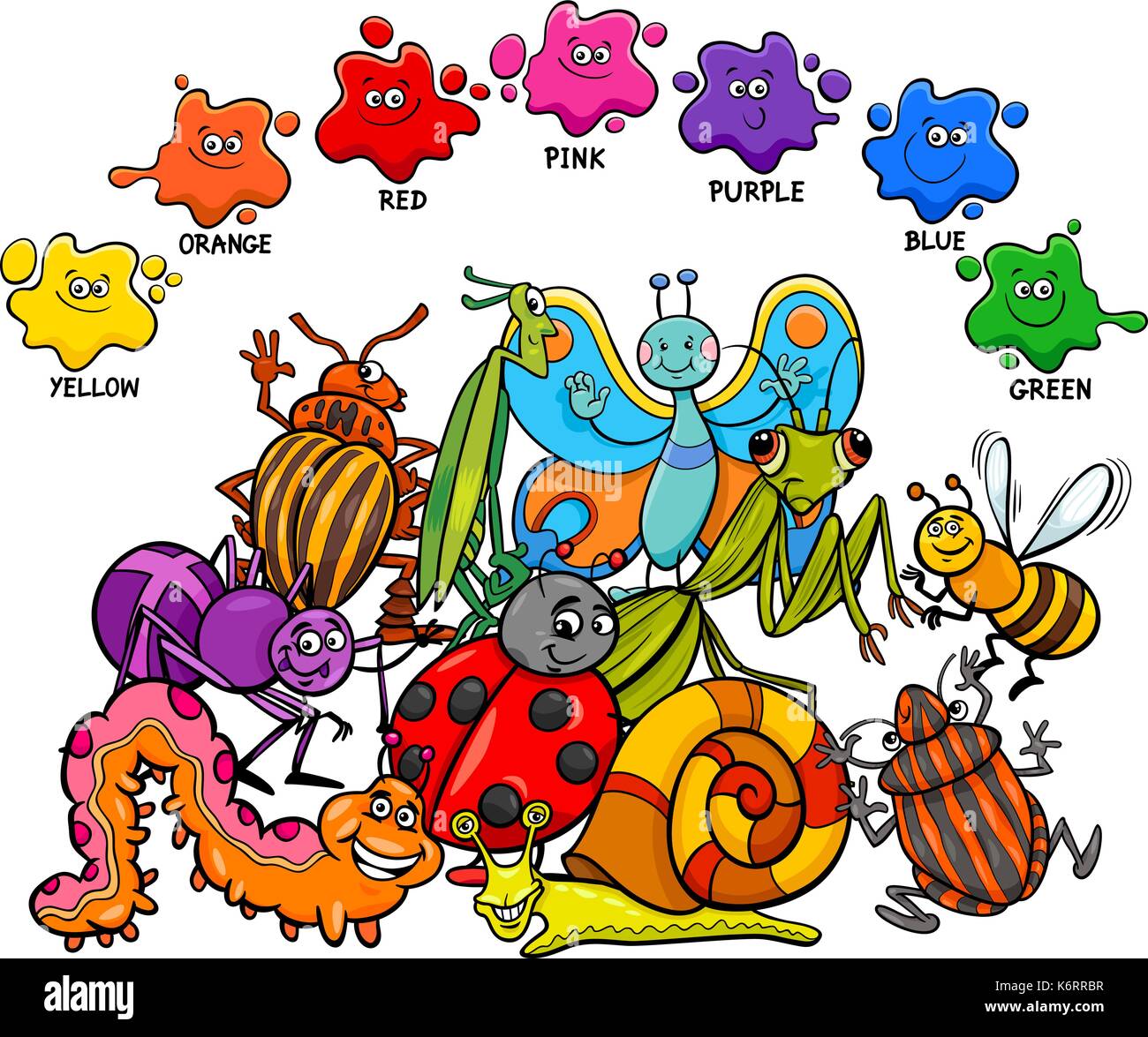 Cartoon Illustration of Primary Basic Colors Educational Page for Children with Insects Animal Characters Stock Vector Image & Art - Alamy Cartoon Illustration of Primary Basic Colors Educational Page for Children with Insects Animal Characters Stock Vector Image & Art - Alamy
