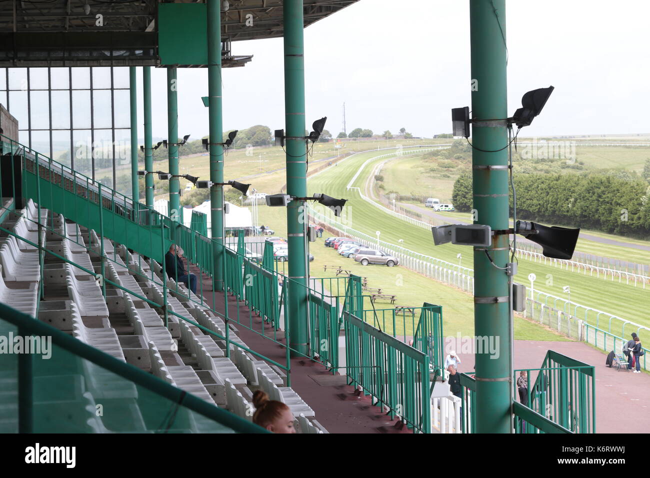 Grandstand Brighton Racecourse Stock Photo