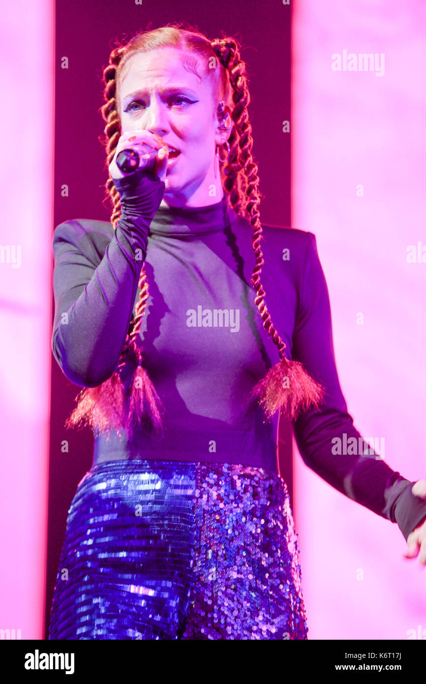 Jess Singer Jess Glynne performing live on stage during her open air concert in the ...
