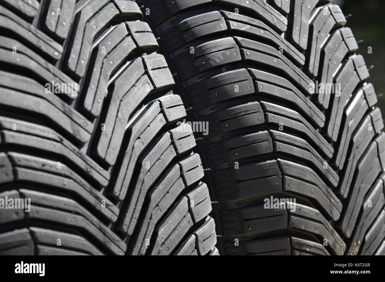New tires for a car Stock Photo