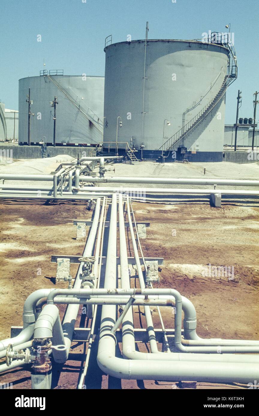 The world's largest oil refinery, oil storage tank farm and chief crude