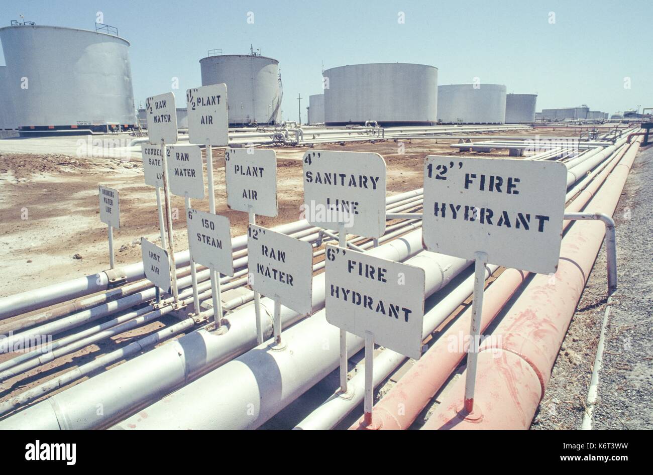 The world's largest oil refinery, oil storage tank farm and chief crude