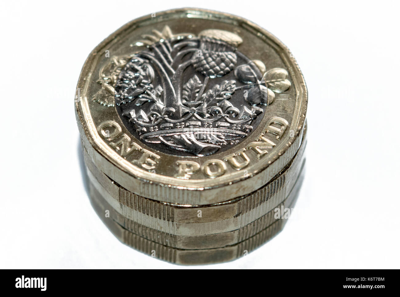 New one pound coin Stock Photo