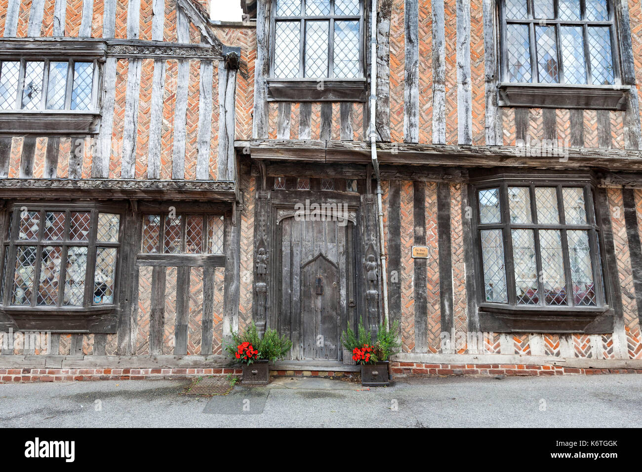 Timber framed medieval houses in Lavenham, Suffolk, England Stock Photo