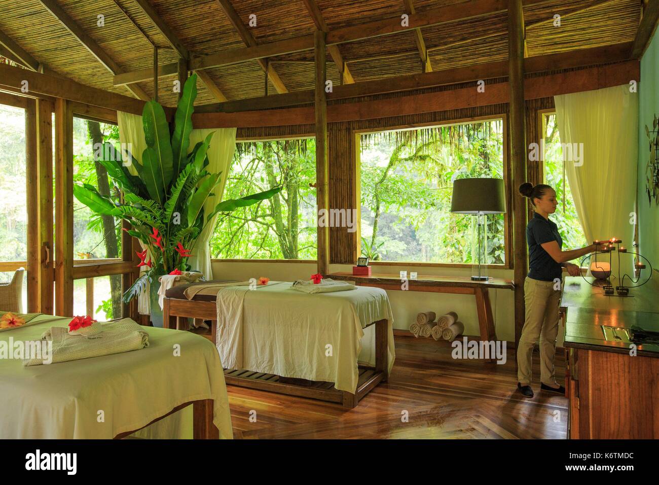 Costa Rica, Limon province, Limon, Pacuare Lodge, Spa Stock Photo Alamy