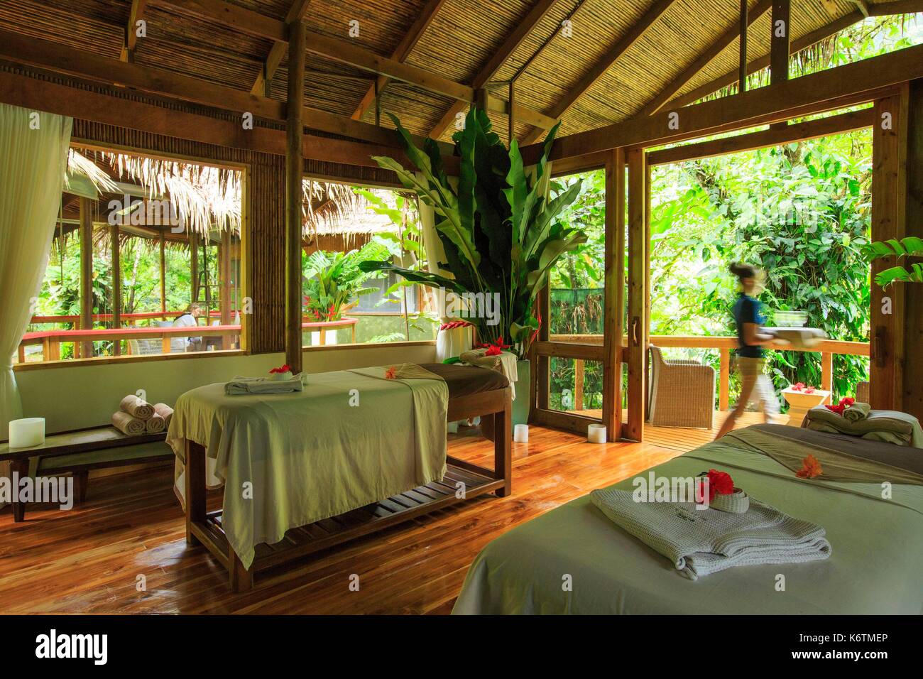 Costa Rica, Limon province, Limon, Pacuare Lodge, Spa Stock Photo Alamy