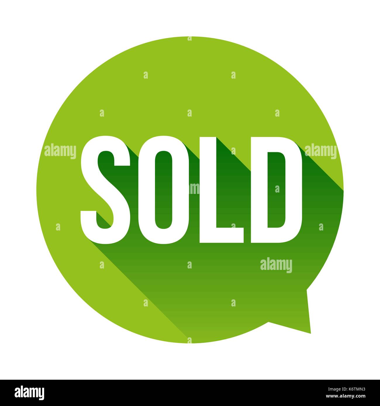 Sold speech bubble vector Stock Vector