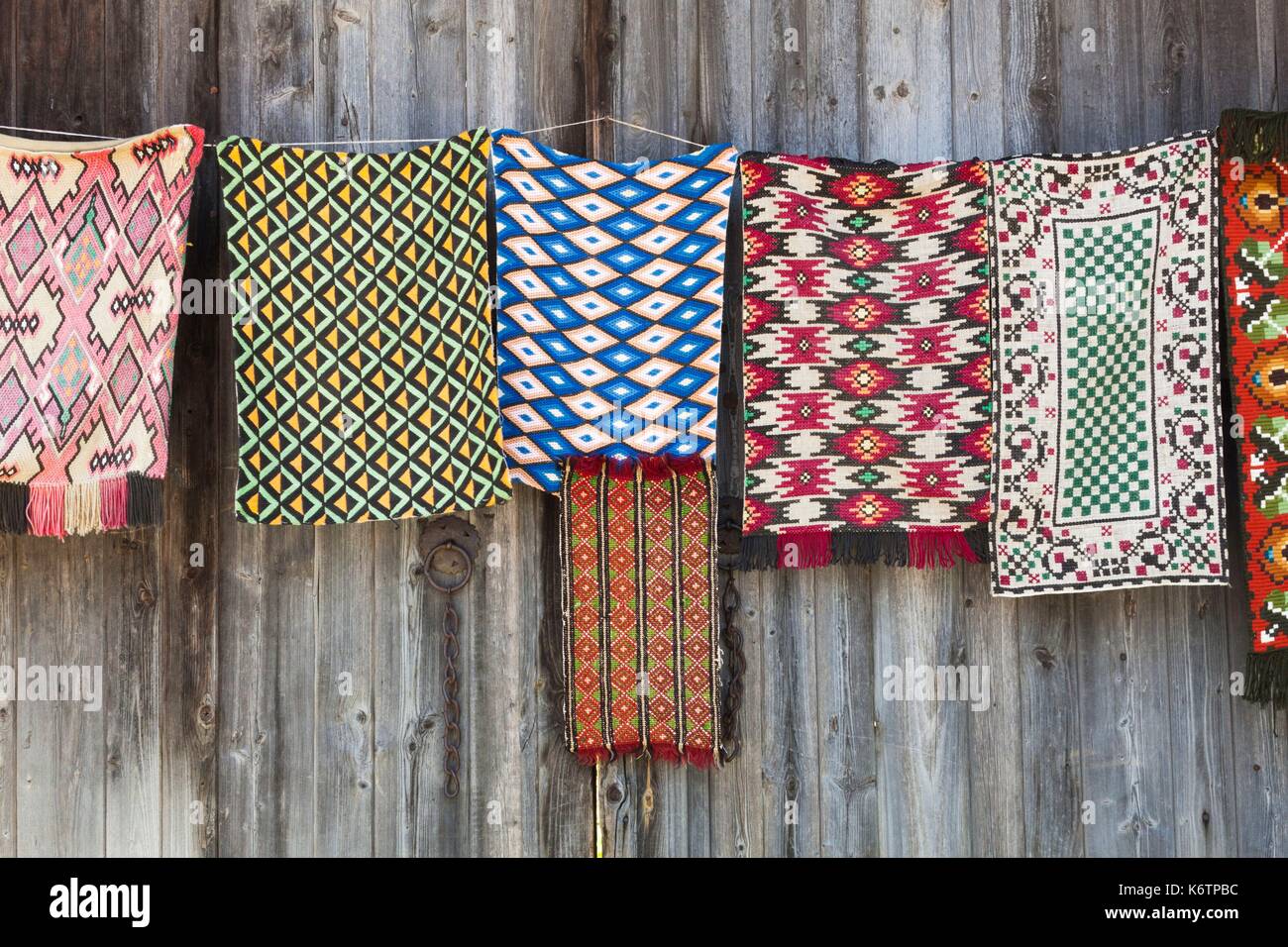 Bulgaria, Central Mountains, Veliko Tarnovo-area, Arbanasi, souvenir rugs Stock Photo