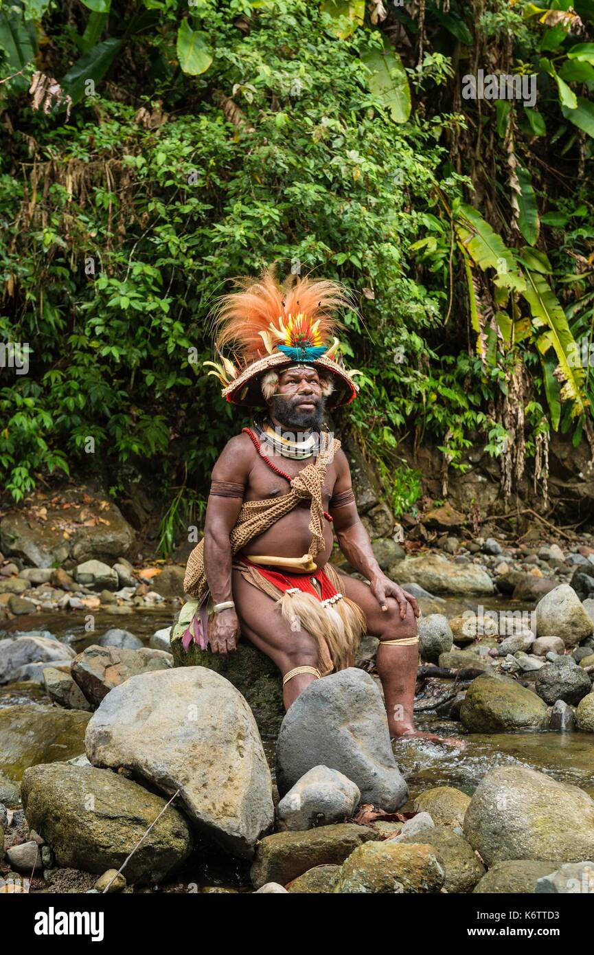 Papua New Guinea, Oro province, Managalas Plateau, chief Mundiya Kepanga  Stock Photo - Alamy