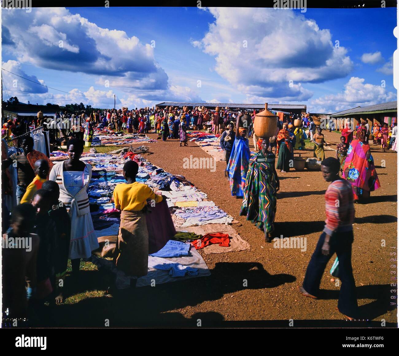 Burundi, Bujumbura Province, market day in Ijenda (4x5 reversal film