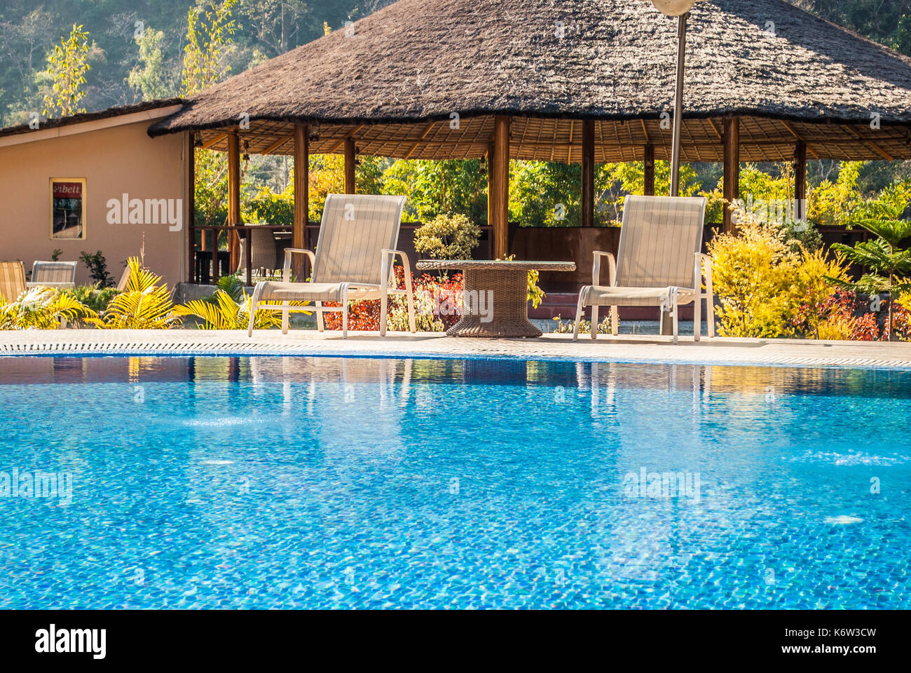 Modern resort's pool Stock Photo - Alamy