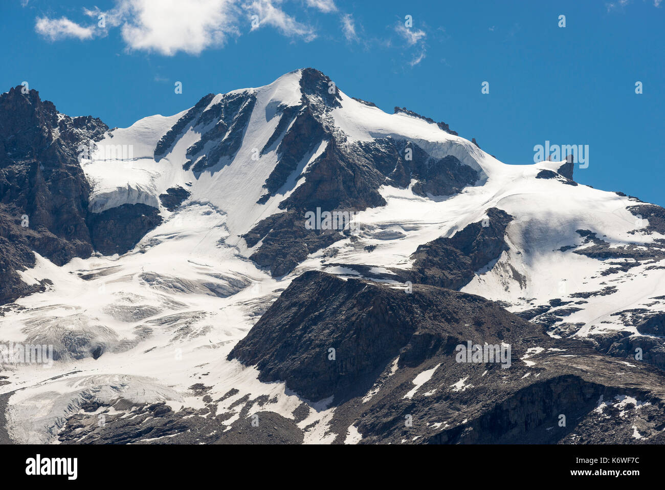 Main peak Gran Paradiso, 4061 m, Massif Gran Paradiso, Valsavarenche Valley, Gran Paradiso, Alps, Aosta Valley, Italy Stock Photo