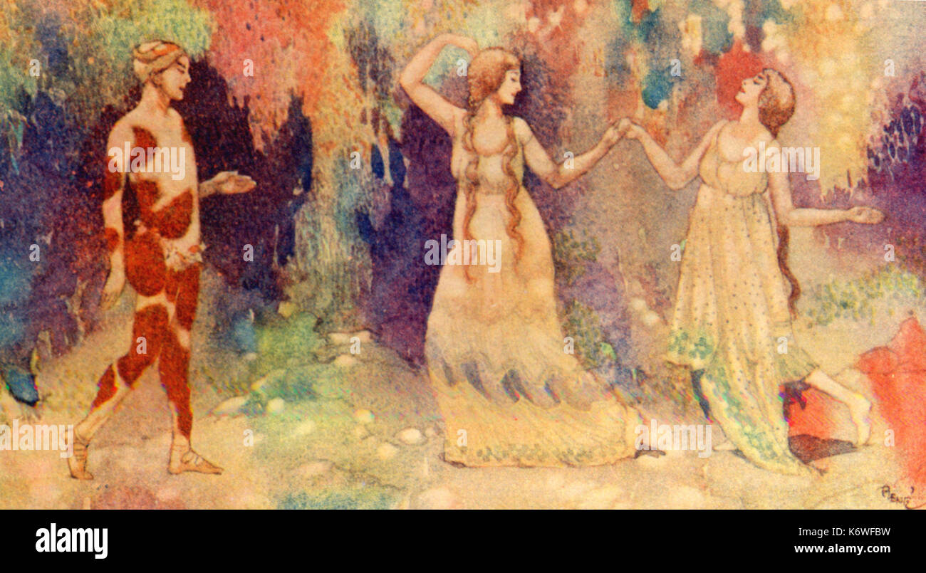 Debussy Prélude à L Après Midi D Un Faune Drawn In 1913 By René Bull Debussy Prélude à L Après Midi D Un Faune Drawn In 1913 By René Bull