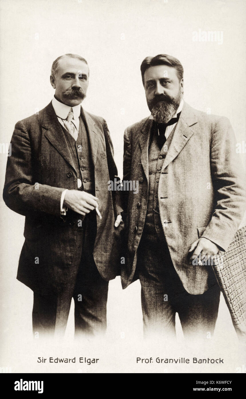 ELGAR, Edward with BANTOCK, Granville English composer (18571934 Stock
