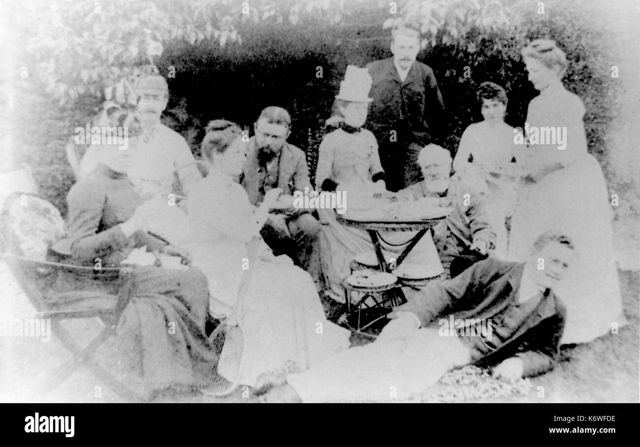 ELGAR - at a tea party, 1889 English composer (1857-1934) Stock Photo