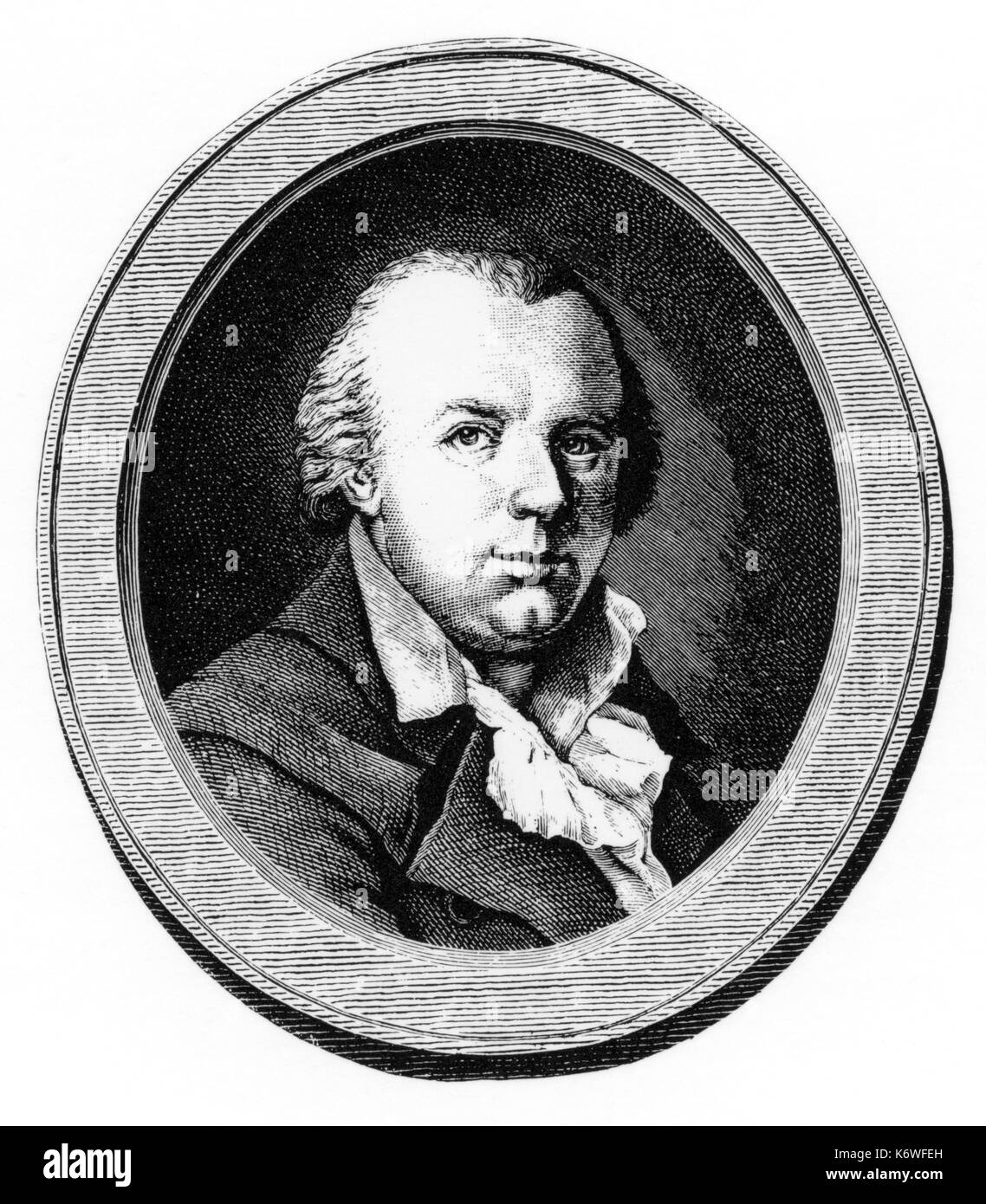 REICHARDT, Johann Freidrich Prussian Composer (1752-1814) HofKapellmeister by BF Bendix, 1796 after S Henry, 1791 Stock Photo