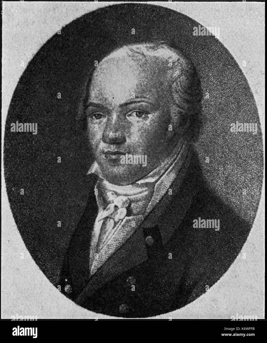 ROMBERG, Andreas - 1810 engraving. - composer of Schiller 's Lied von der Glocke. German violinist and composer, 1767-1821 Stock Photo