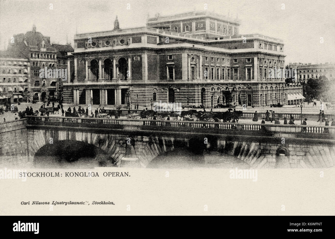Royal Opera House, Stockholm. 19th century. Stock Photo
