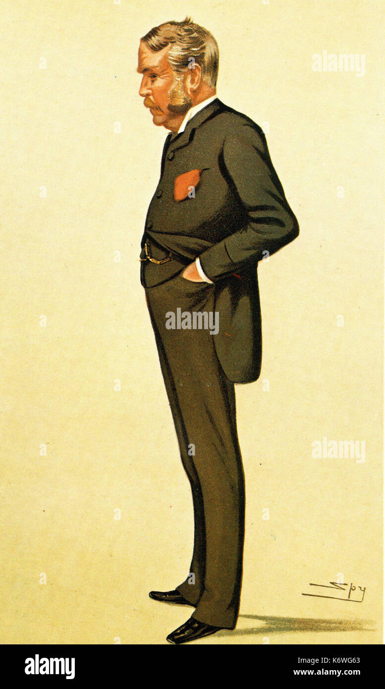 GILBERT, William (W S) - caricature by 'Spy' British humourist & playwright, 1836-1911. Collaborated with Sullivan from Vanity Fair, 21 May 1881. Caption: 'Patience' Stock Photo