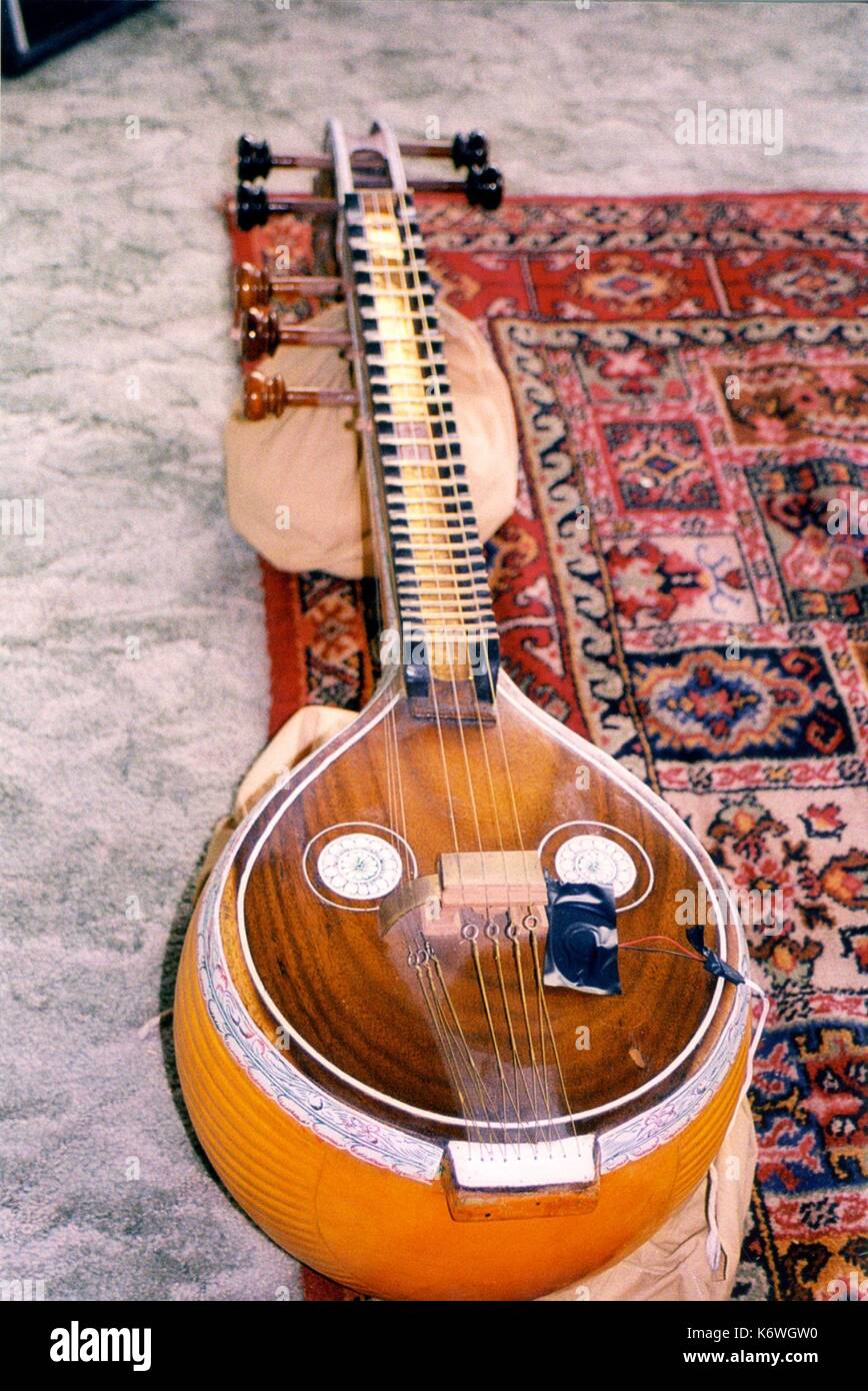 Vina - Indian stringed instrument. Stock Photo