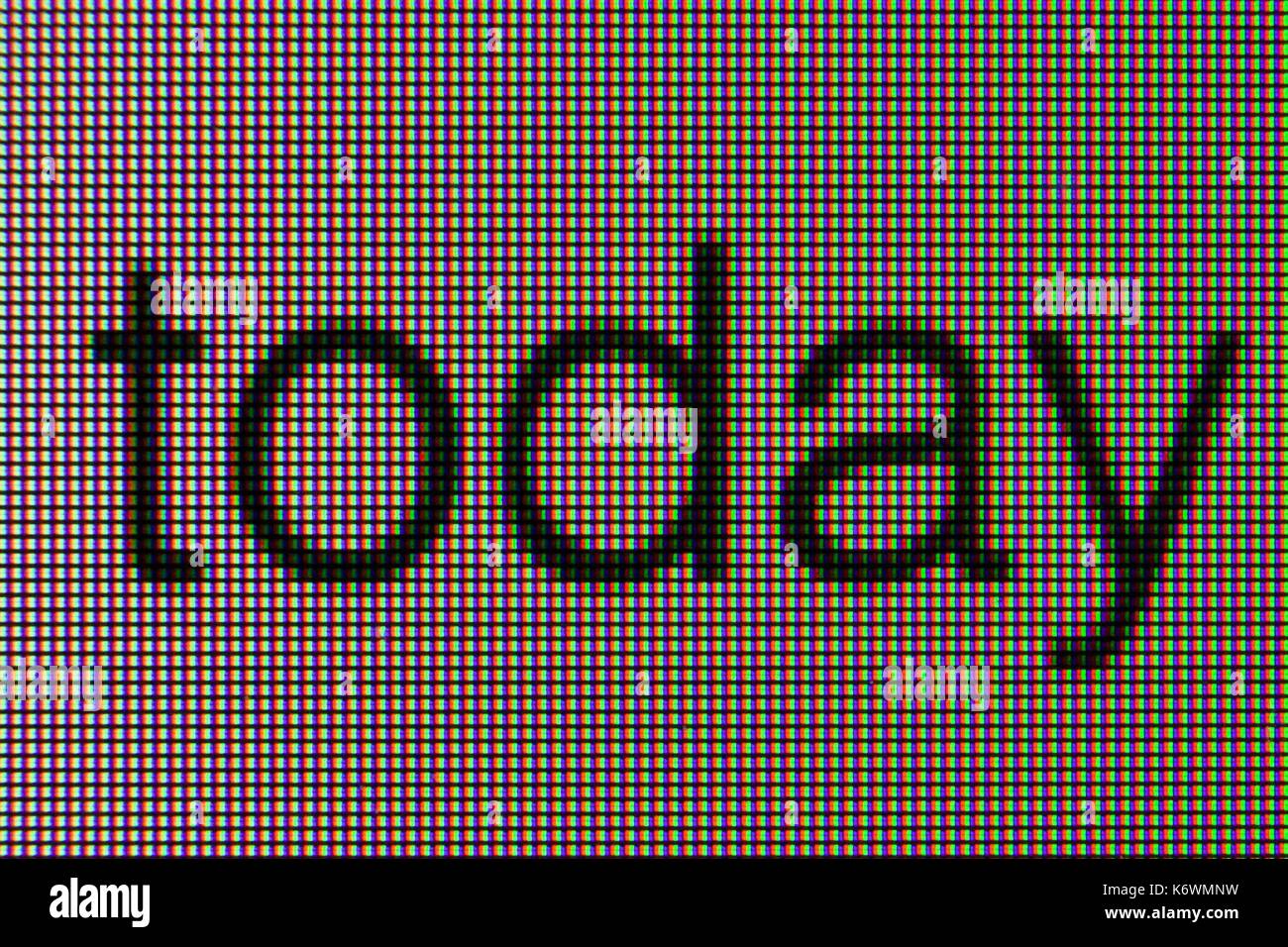 Macro de monitor LCD (Pixels) Stock Photo