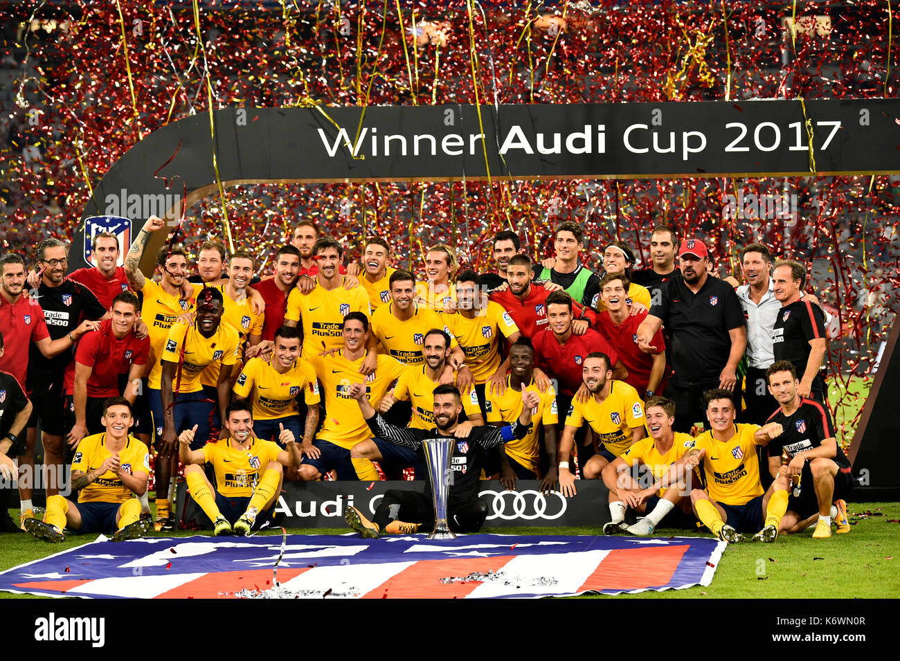 Atletico Madrid wins Audi Cup 2017, Allianz Arena, Munich, Bavaria, Germany Stock Photo