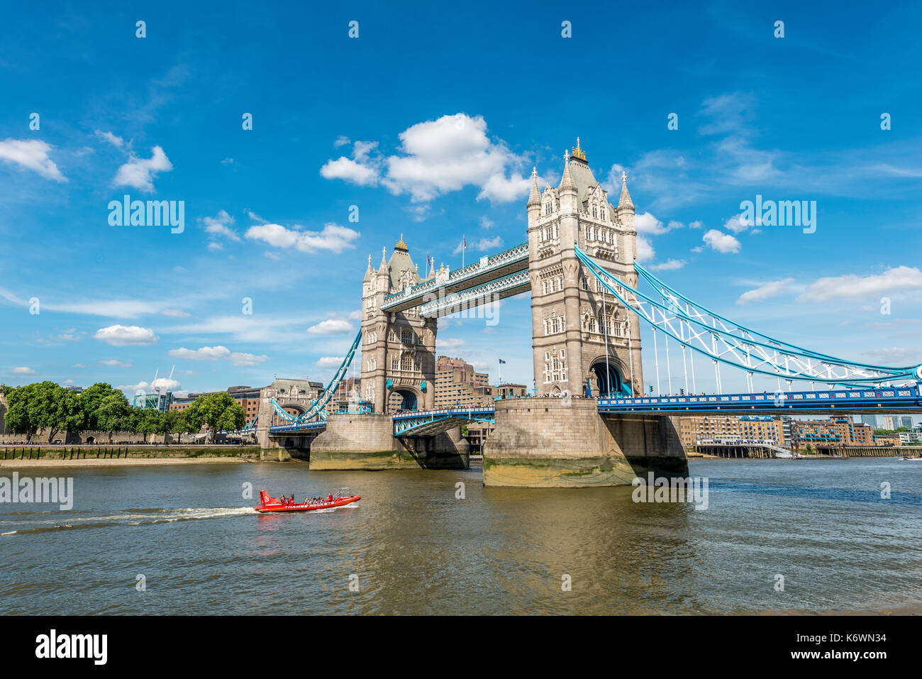 Tower Bridge over the Thames, Southwark, London, England, Great Britain Stock Photo