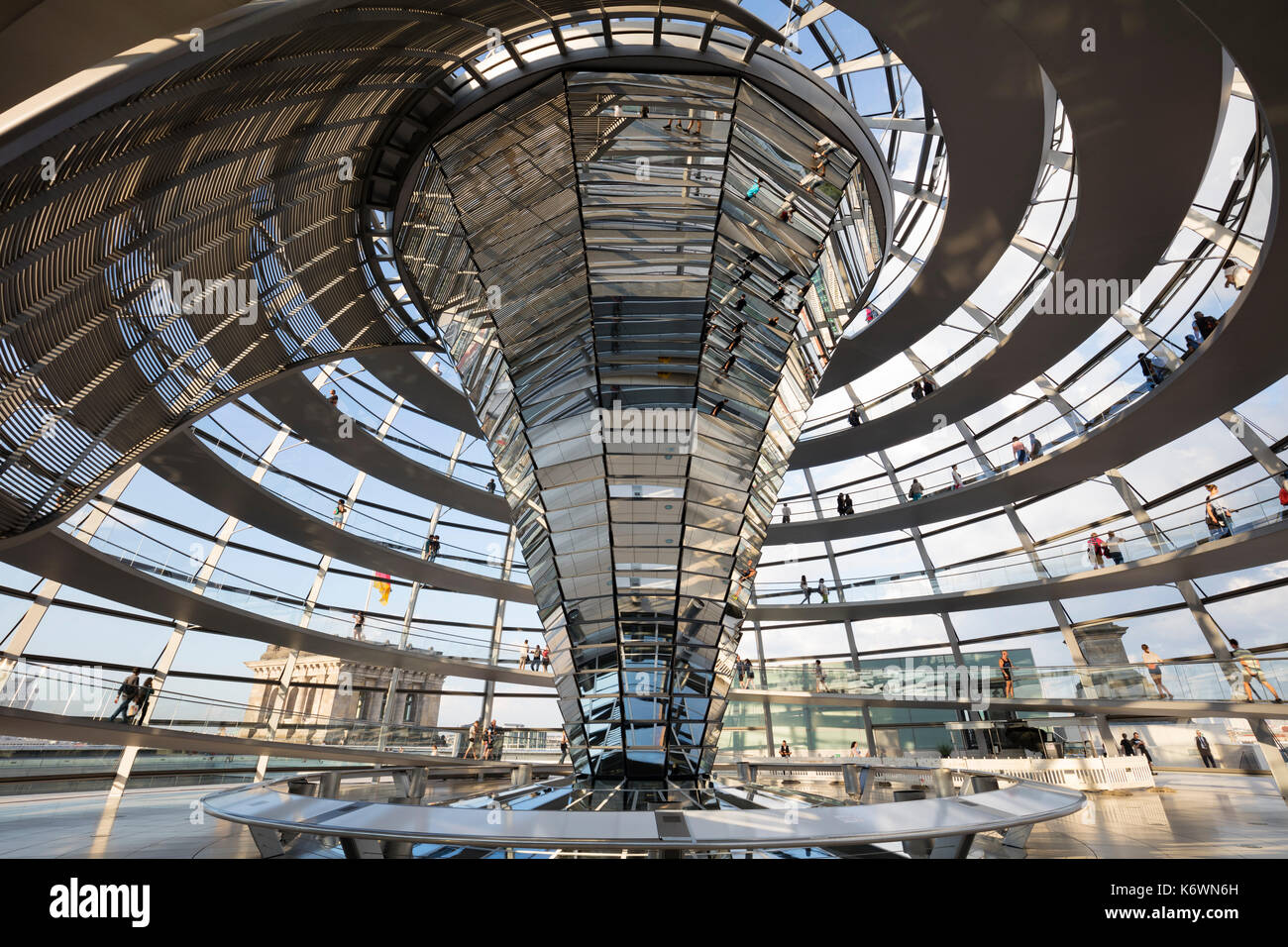 Reichstag dome, interior, government district, Berlin-Mitte, Berlin, Germany Stock Photo