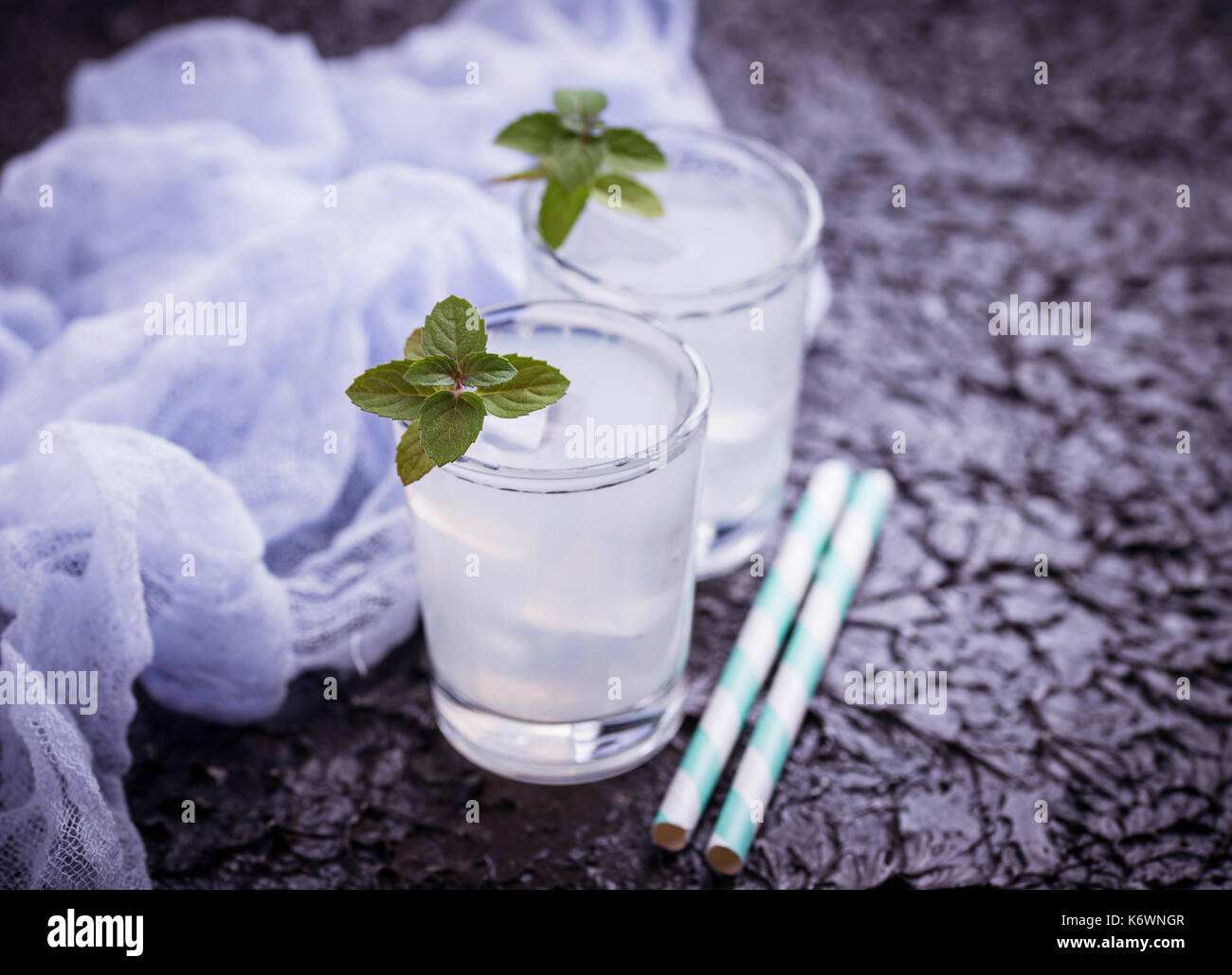 Cold drink with mint Stock Photo Alamy