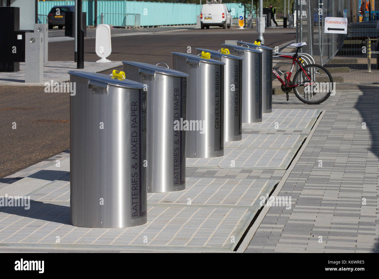 The new underground bins in Eddington,Cambridge on Sept 13th. Wheelie