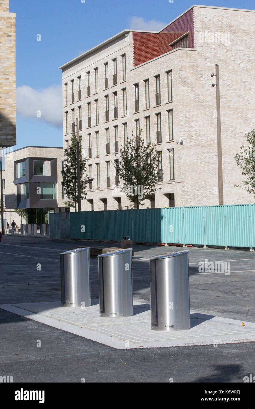 The new underground bins in Eddington,Cambridge on Sept 13th. Wheelie