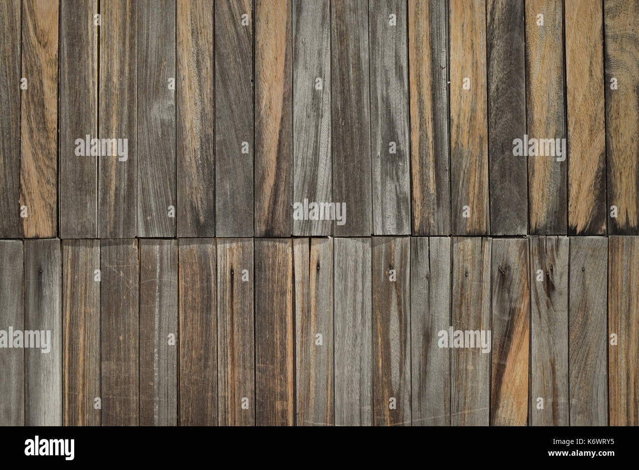 Weathered wooden planks with rusty nails. Wood background texture. Stock Photo