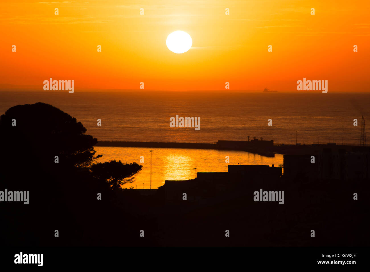 Sunrise over Port Elizabeth Stock Photo Alamy