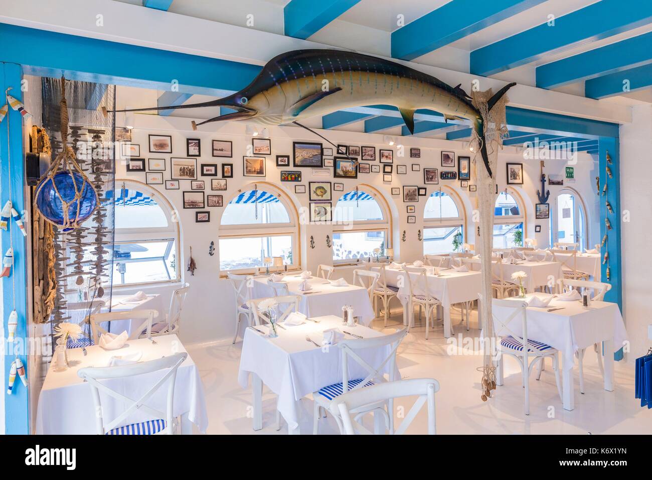 Spain, Canary Islands, Fuerteventura Island, Corralejo, restaurant