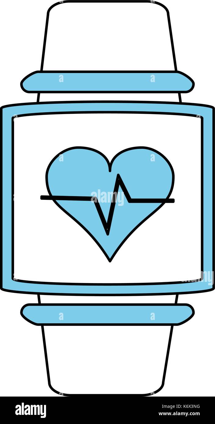 heart rate wrist monitor fitness band icon image Stock Vector Image ...