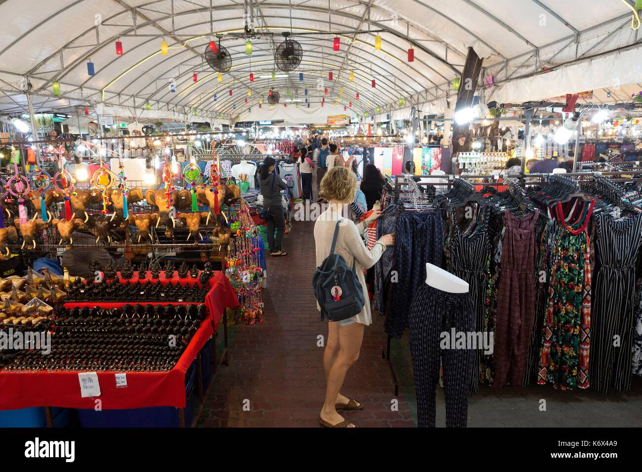 Thailand, Chiang Mai province, Chiang Mai, night market Anusarn Stock Photo