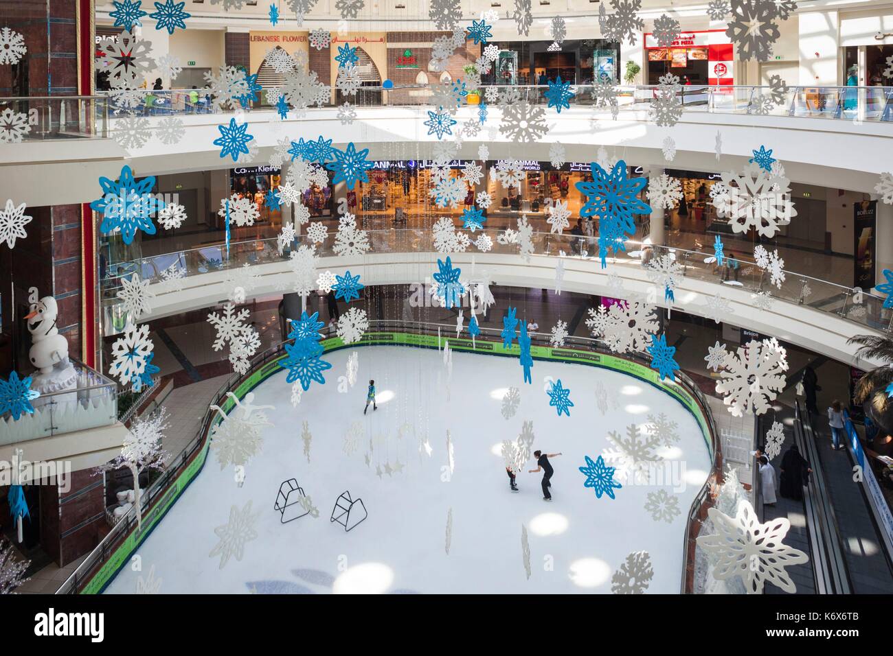 United Arab Emirates, Al Ain, Al Ain Mall, interior ice skating rink