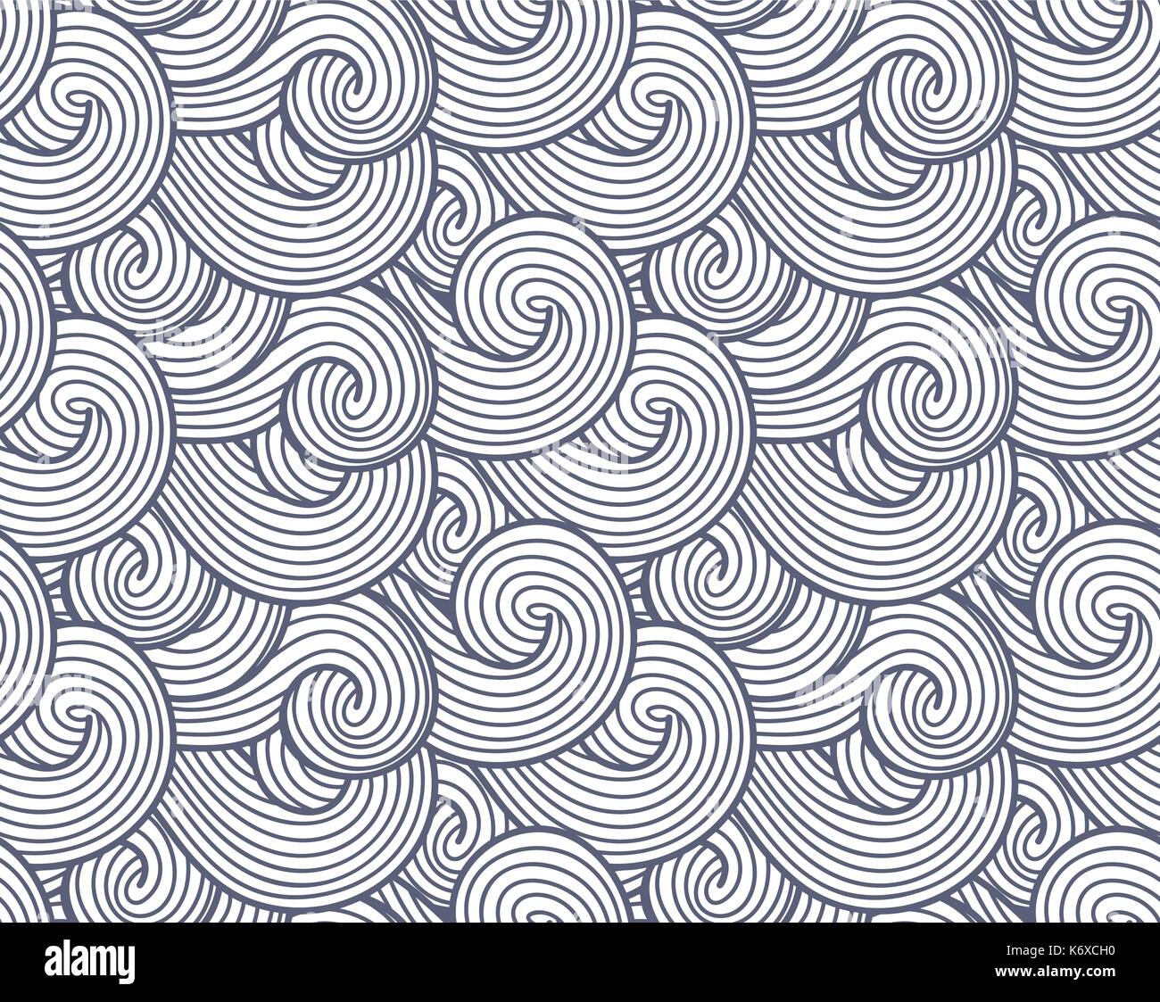 Abstract wind texture, sea, ocean and river vector waves background ...