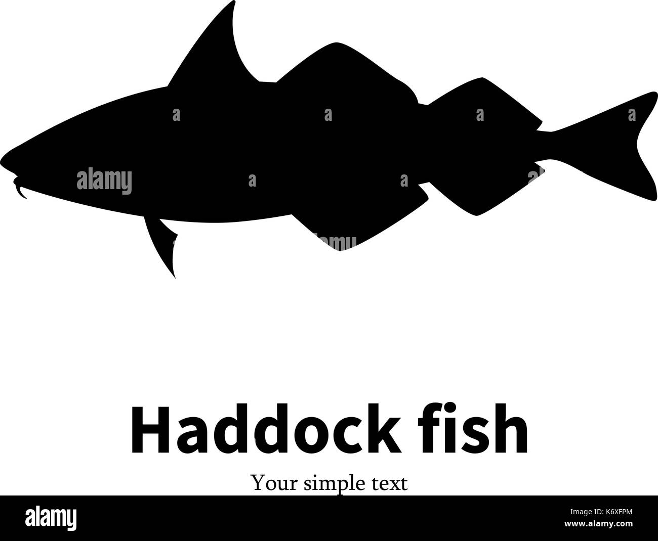 Vector illustration silhouette of haddock fish Stock Vector Image & Art