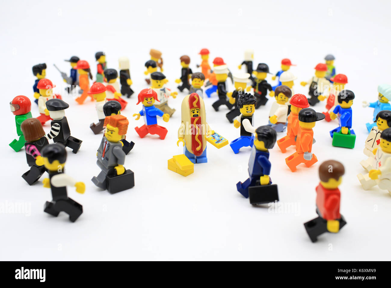 Legos are a popular line of plastic construction toys Stock Photo