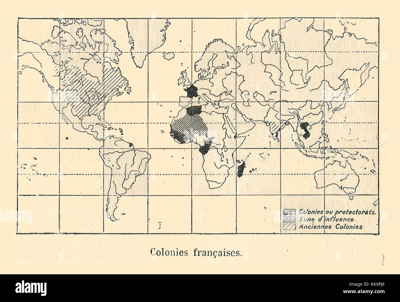 France & Colonies 1894 mappemonde des colonies Stock Photo Alamy