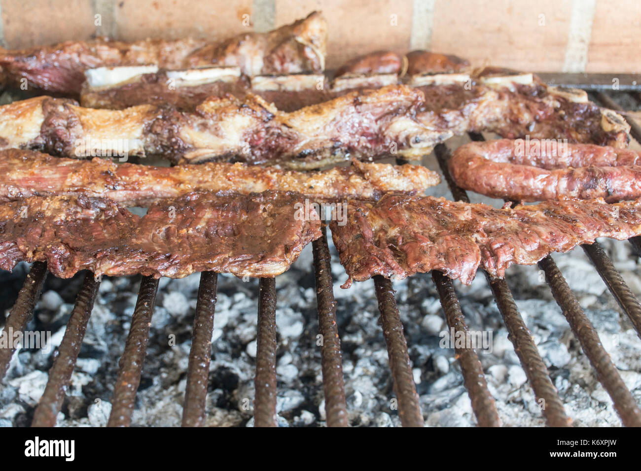 Traditional argentine barbecue or asado. Buenos Aires, Argentina Stock Photo