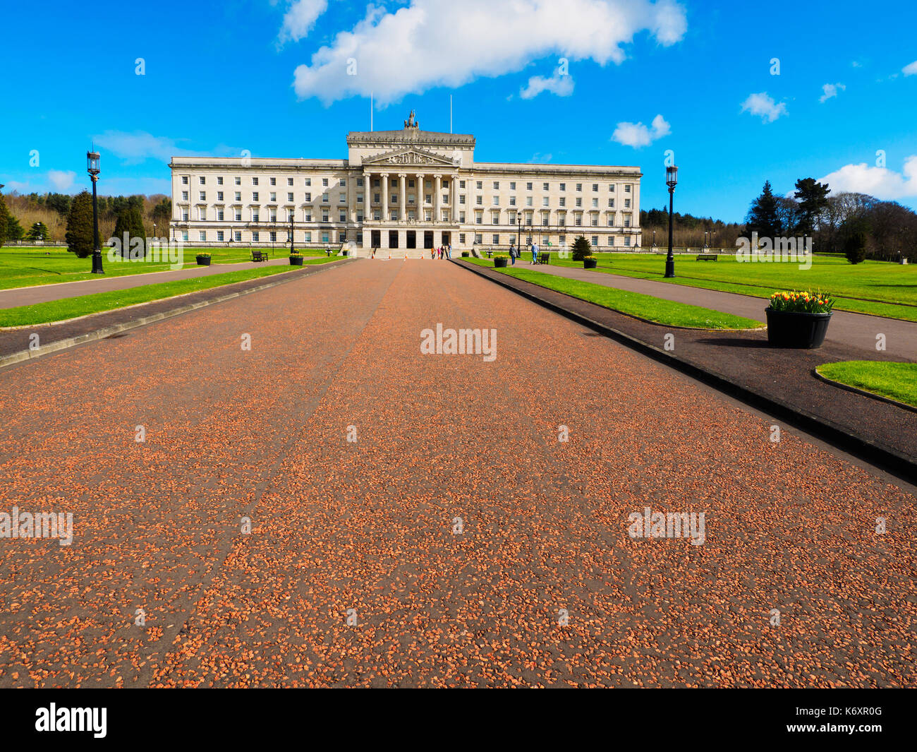 Belfast, County Down, Northern Ireland - Apirl 02, 2017: Stormont Building, Seat of Local Government for Northern Ireland Stock Photo
