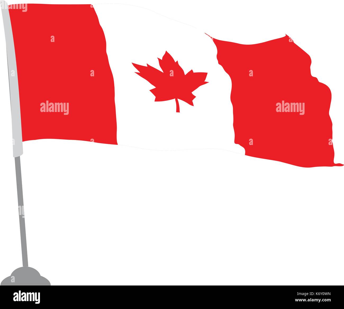 Canadian flag pole Stock Vector Images - Alamy